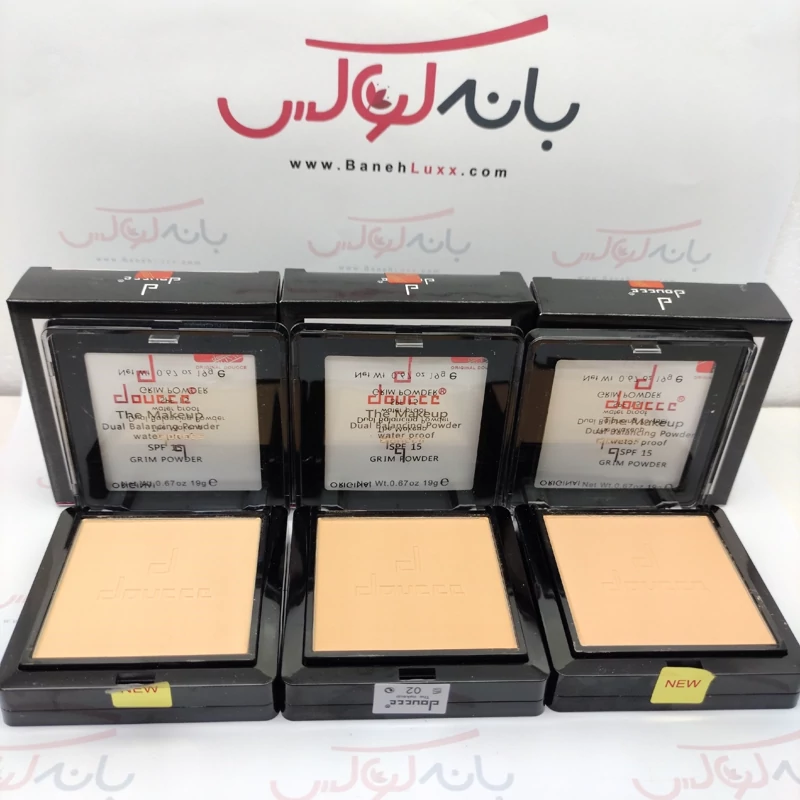 پنکک گریم دوسه doucce حاوی SPF 15- ضد اب و 24 ساعته-پوشش نرم و لطیف- فاقد سنگینی روی صورت-حاوی پودر آهن و پودر تالک-USA