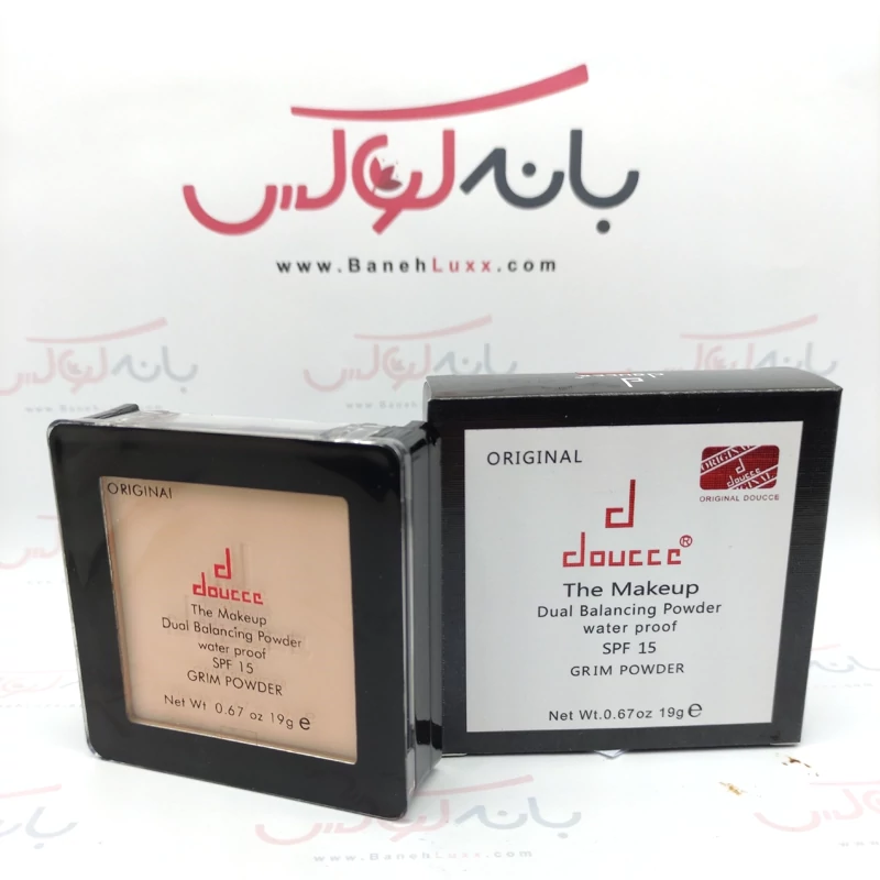 پنکک گریم دوسه doucce حاوی SPF 15- ضد اب و 24 ساعته-پوشش نرم و لطیف- فاقد سنگینی روی صورت-حاوی پودر آهن و پودر تالک-USA