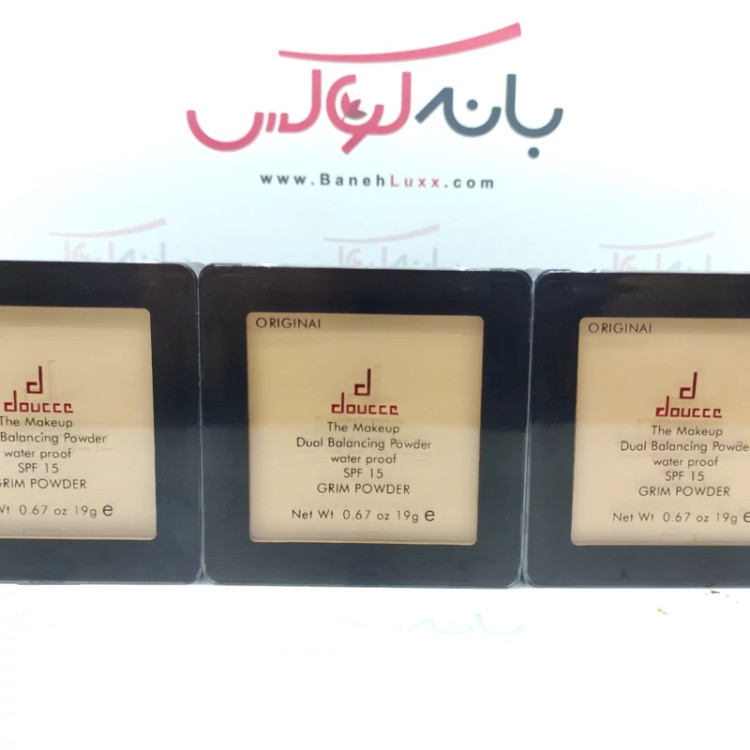 پنکک گریم دوسه doucce حاوی SPF 15- ضد اب و 24 ساعته-پوشش نرم و لطیف- فاقد سنگینی روی صورت-حاوی پودر آهن و پودر تالک-USA