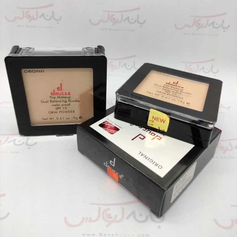 پنکک گریم دوسه doucce حاوی SPF 15- ضد اب و 24 ساعته-پوشش نرم و لطیف- فاقد سنگینی روی صورت-حاوی پودر آهن و پودر تالک-USA