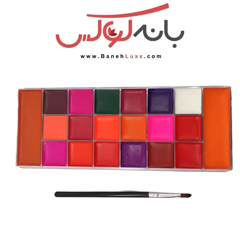 پالت رژلب 20 رنگ گریمی رومانتیک فلور با پیگمنت بالا و مقاوم در برابر آب و حرارت