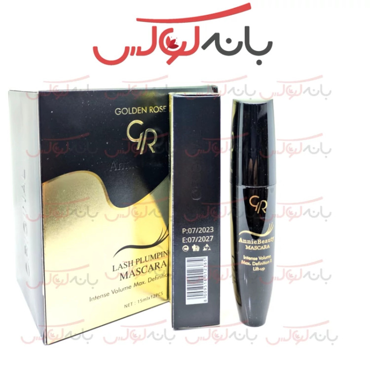 ریمل گلدن رز -ضد آب و 24 ساعته با فرچه مویی- حجم دهنده و بلند کننده حاوی خرده مژه با مواد معدنی و مینیرال