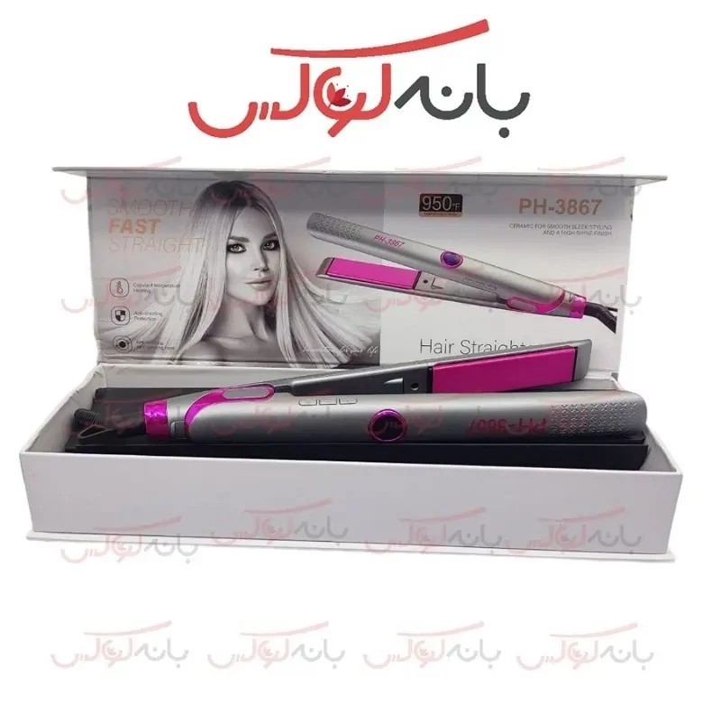 اتو مو کراتین فیلیپس مدل PH-3867 لبه باریک 950 درجه فارنهایت