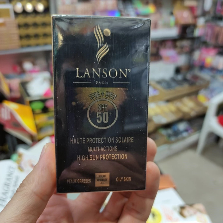 ضد آفتاب کرم پودری لانسون SPF 50 فرانسه اصل