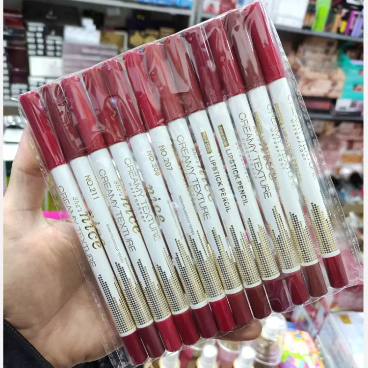 رژلب مدادی گیاهی ضد آب نایس فرانسه 12 رنگ