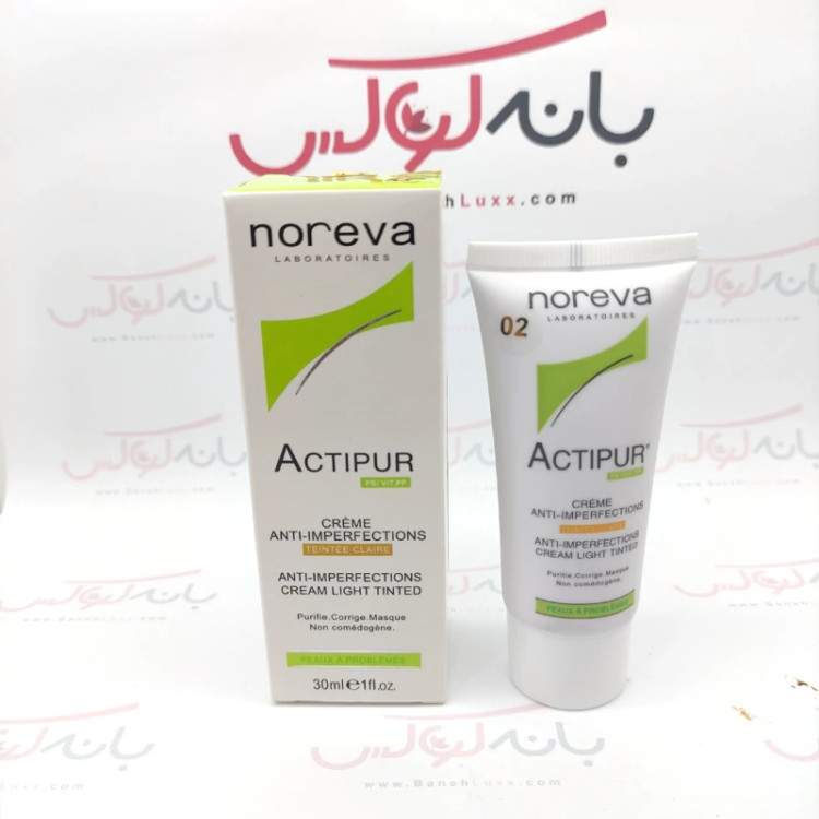 ضد آفتاب درمانی اکتی پور -دارای کرم پودر بژ روشن و بژ رز -بافتی سبک با ترکیبات کومدوژنیک و کاملا ضد جوش و التهاب-فرانسه