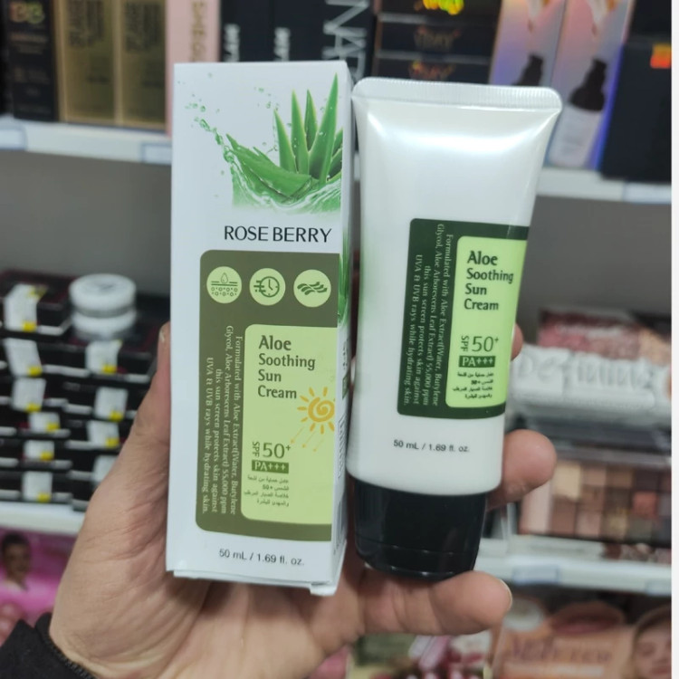 کرم ضد آفتاب SPF 50 آلوئه ورا رز بری