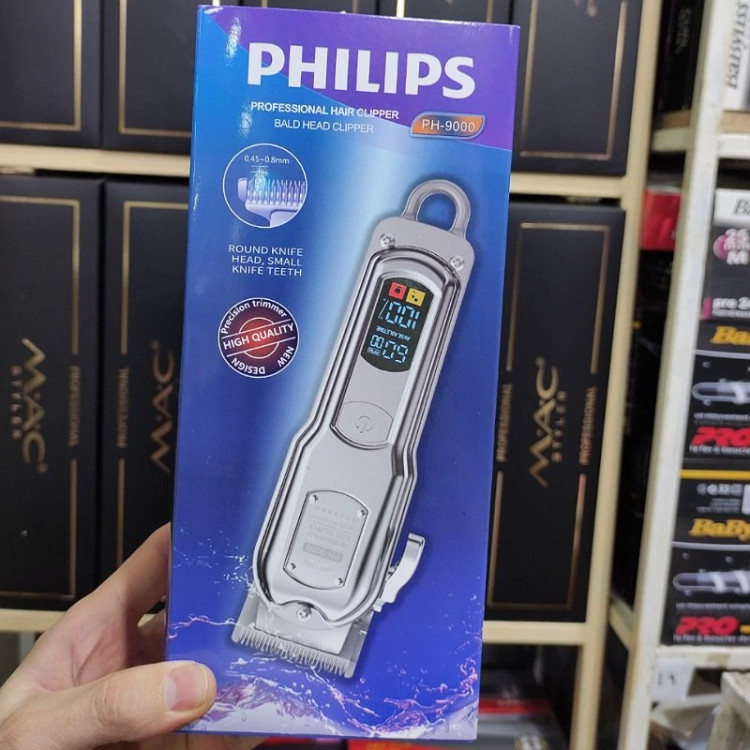 ماشین اصلاح فیلیپس PH-9000 اصل هلند-حجم زن و فید و سایه زن حرفه ای -بسیار پرقدرت-برش لیزری مو-شارژ و برق-دیجیتالی-هلند