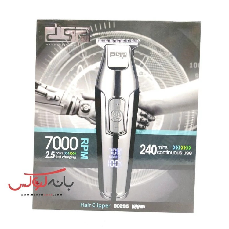 ماشین اصلاح موی سر DSP- مدل 90286-صفر زن و خط زن- موتور 7000-اصلاح لیزری-باتری1400میلی امپری-گشتاور توربو-اصلاح میلیمتر