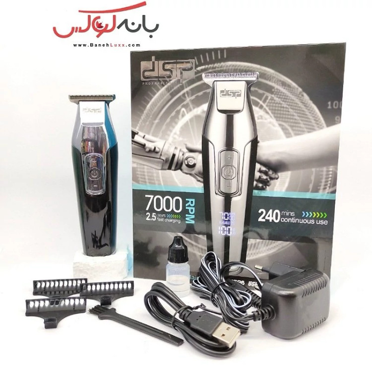 ماشین اصلاح موی سر DSP- مدل 90286-صفر زن و خط زن- موتور 7000-اصلاح لیزری-باتری1400میلی امپری-گشتاور توربو-اصلاح میلیمتر
