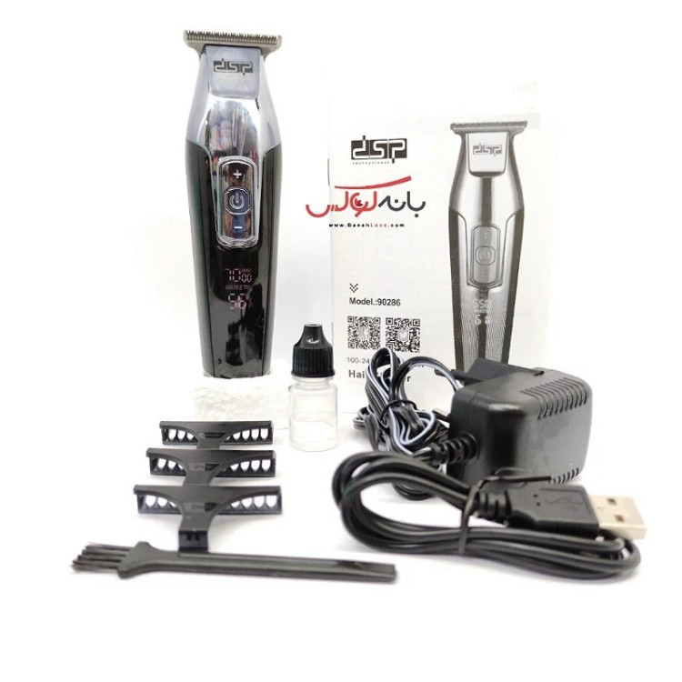 ماشین اصلاح موی سر DSP- مدل 90286-صفر زن و خط زن- موتور 7000-اصلاح لیزری-باتری1400میلی امپری-گشتاور توربو-اصلاح میلیمتر