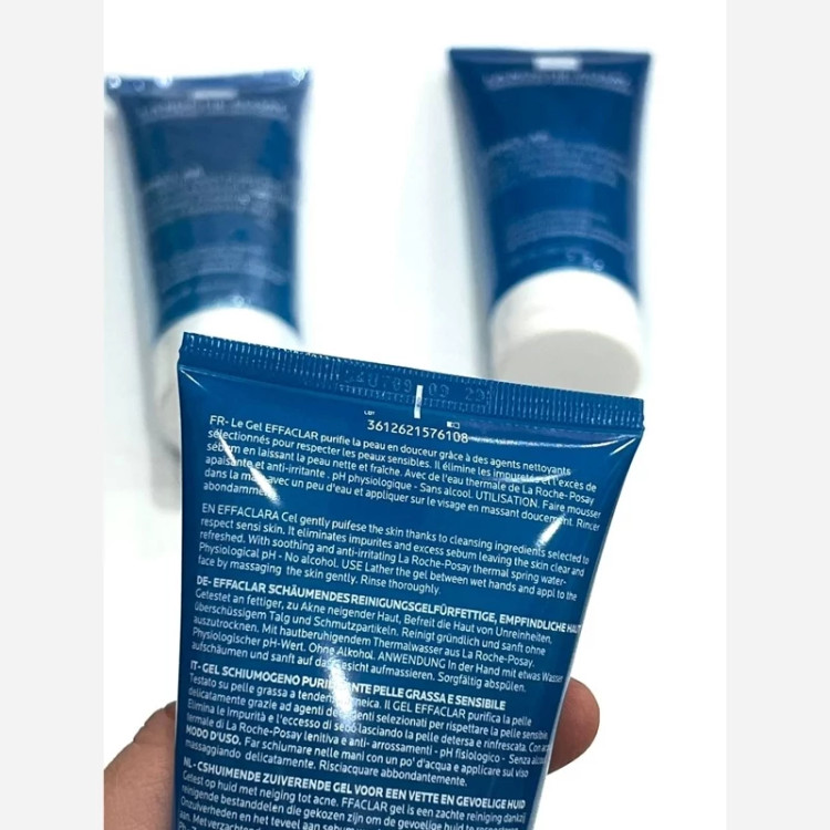ژل شستشوی صورت تیوپی پوست چرب لاروش پوزای فرانسه