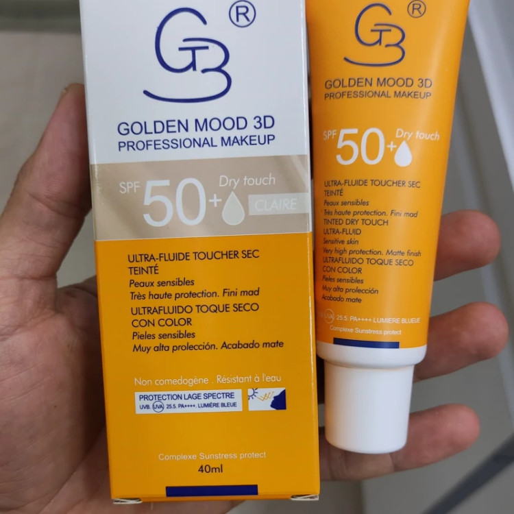 ضد افتاب بی رنگ گلدن مود SPF 50 مخصوص پوست های خشک و حساس با مواد گیاهی اورجینال