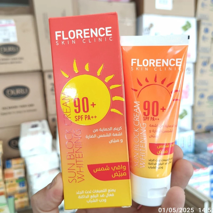 ضد آفتاب روشن کننده فلورنس SPF 90 بیرنگ
