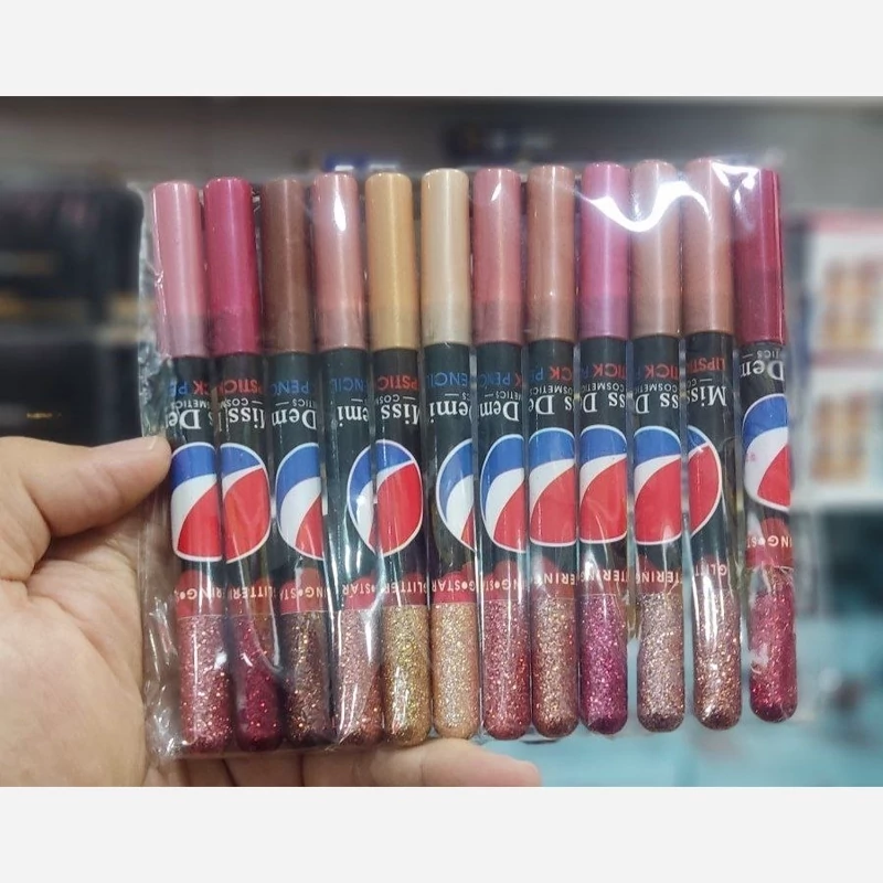 رژلب مدادی گلایتری 12 رنگ