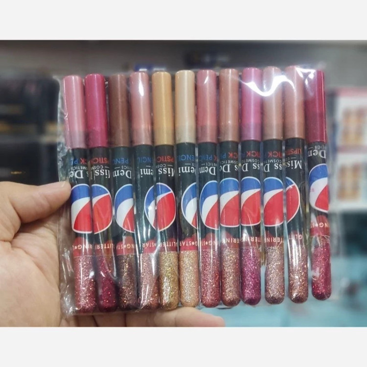 رژلب مدادی گلایتری 12 رنگ