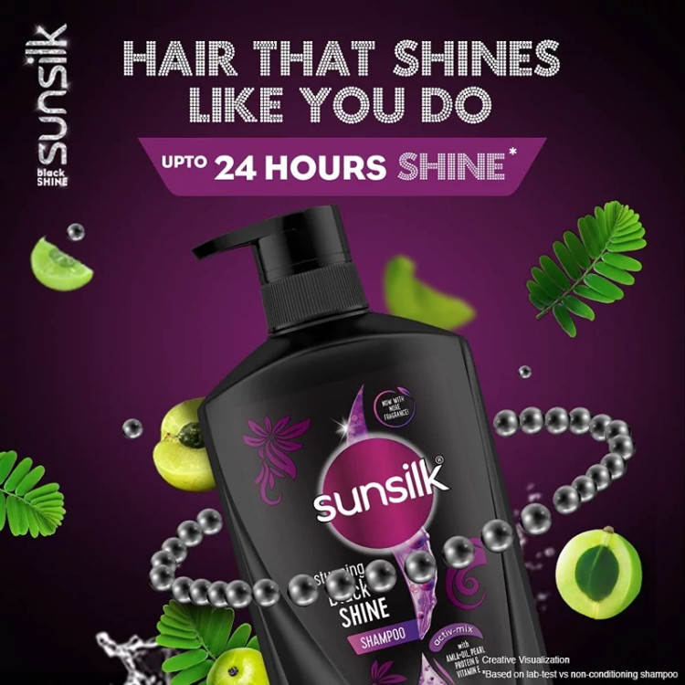 شامپو سر پمپی سان سیلک مدل black shine تایلندی اصل