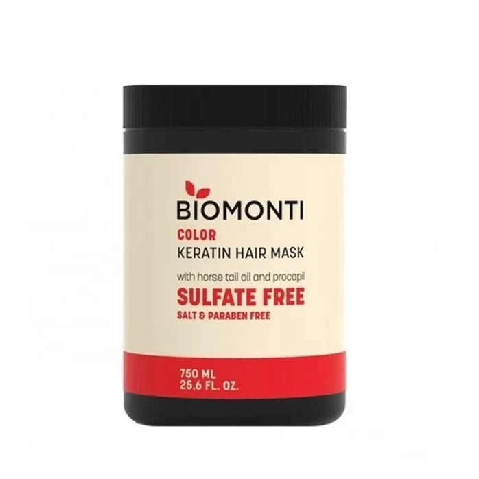 ماسک موی کراتینه فری سولفات بیومونتی موهای رنگ شده